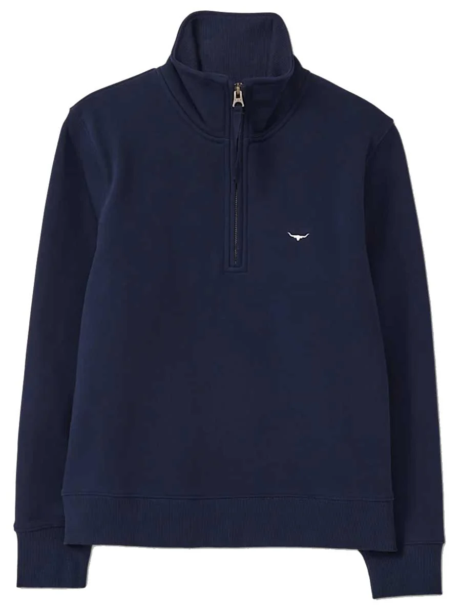 RM WILLIAMS Trickett Quarter Zip Sweatshirt - Women's - Navy - Image 2