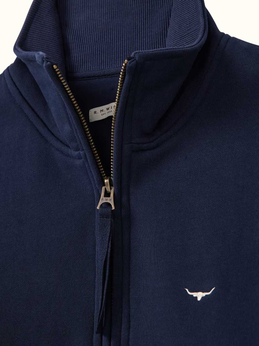 RM WILLIAMS Trickett Quarter Zip Sweatshirt - Women's - Navy - Image 4