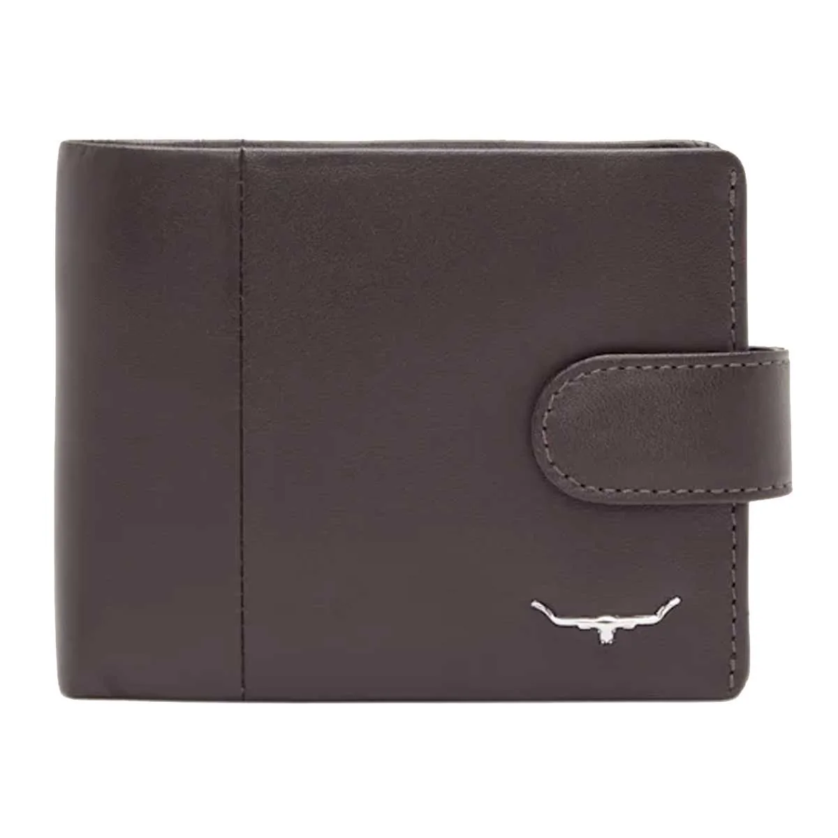 RM WILLIAMS Mens Leather Wallet with Coin Pocket & Tab - Brown