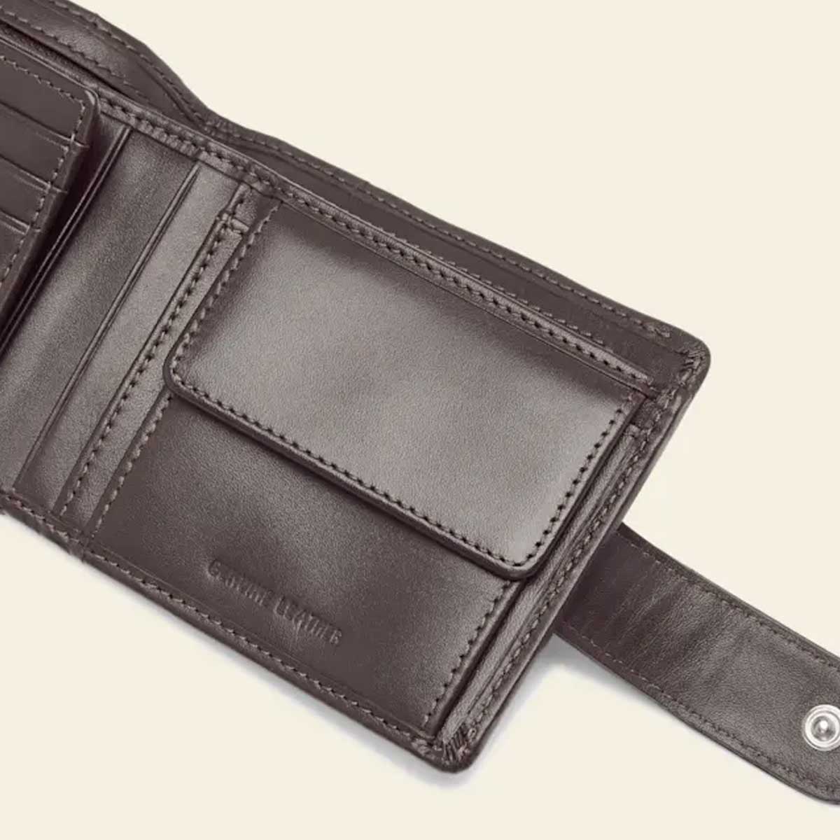 RM WILLIAMS Mens Leather Wallet with Coin Pocket & Tab - Brown - Image 2