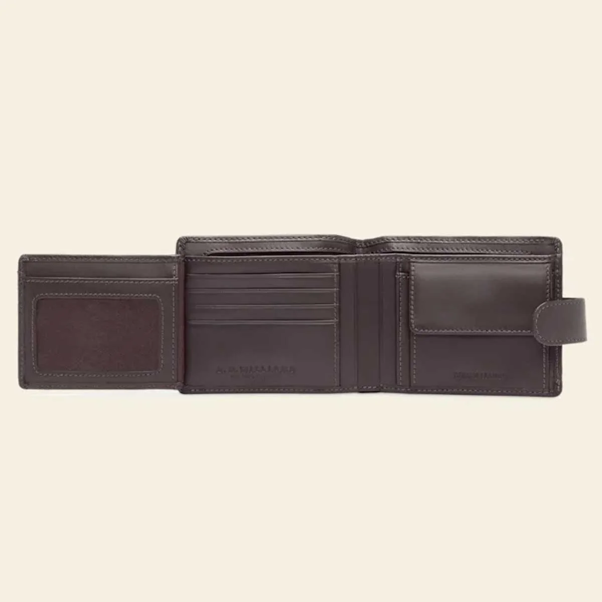 RM WILLIAMS Mens Leather Wallet with Coin Pocket & Tab - Brown - Image 3
