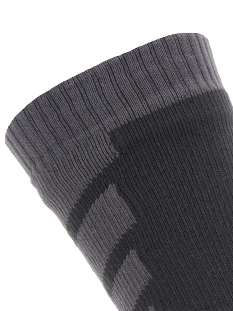 SEALSKINZ Socks - Waterproof Warm Weather Mid Length - Black & Grey - Image 3