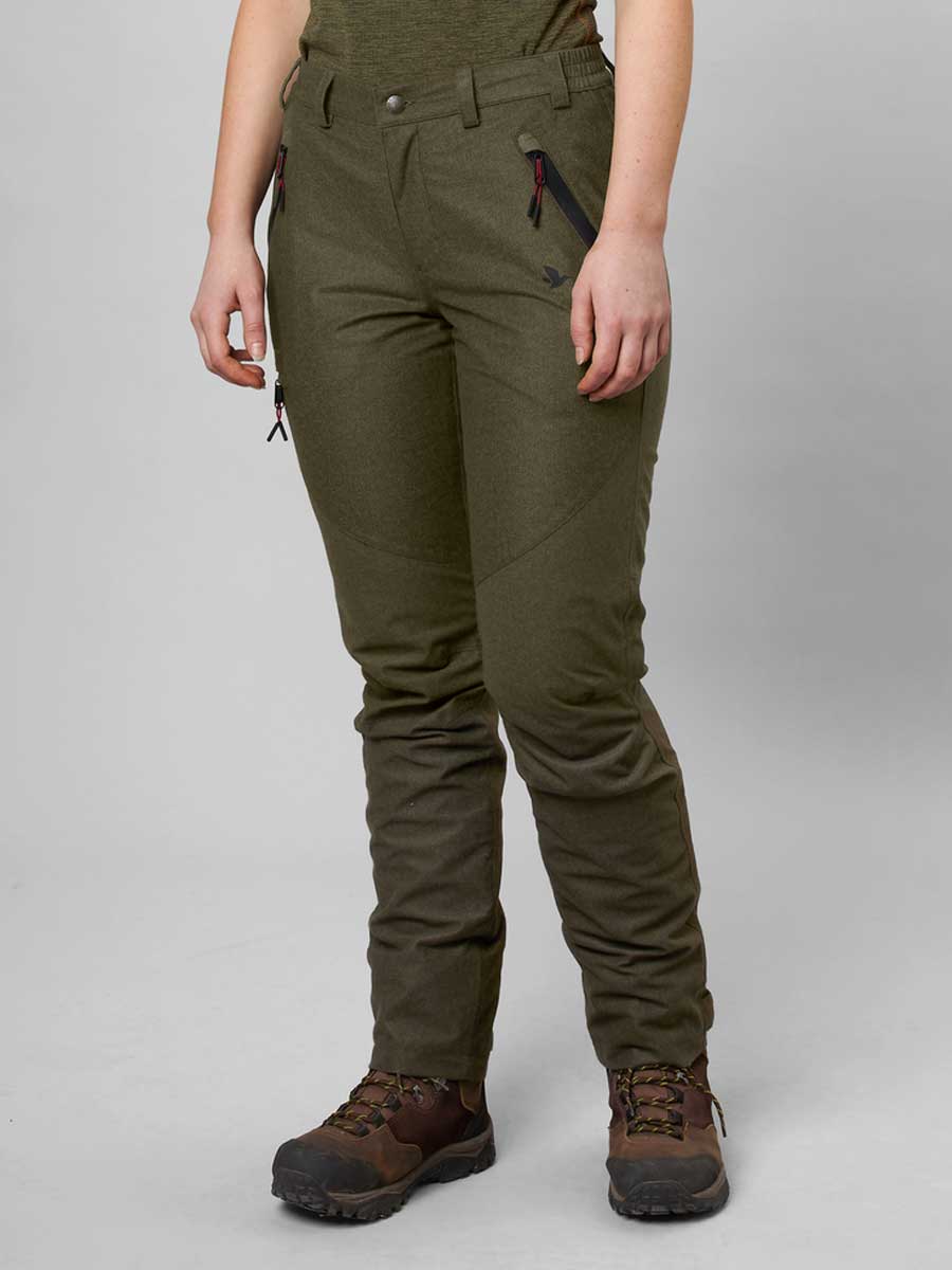 SEELAND Avail Trousers - Ladies - Pine Green Melange - Image 2