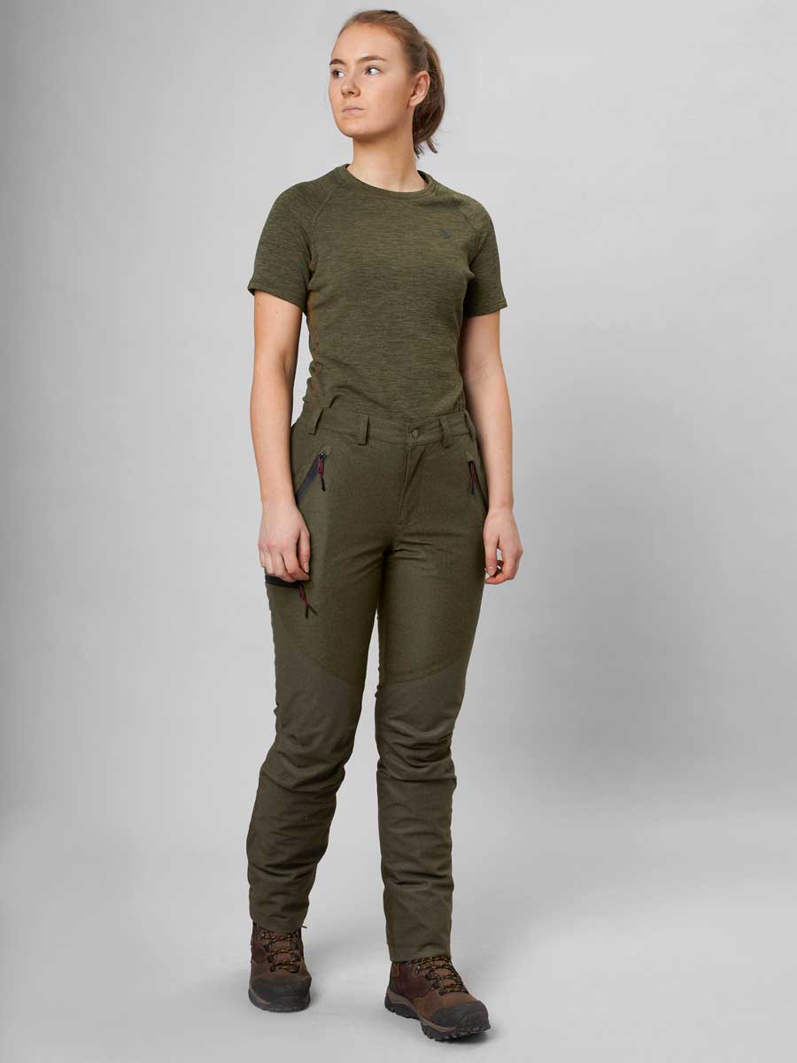 SEELAND Avail Trousers - Ladies - Pine Green Melange - Image 9