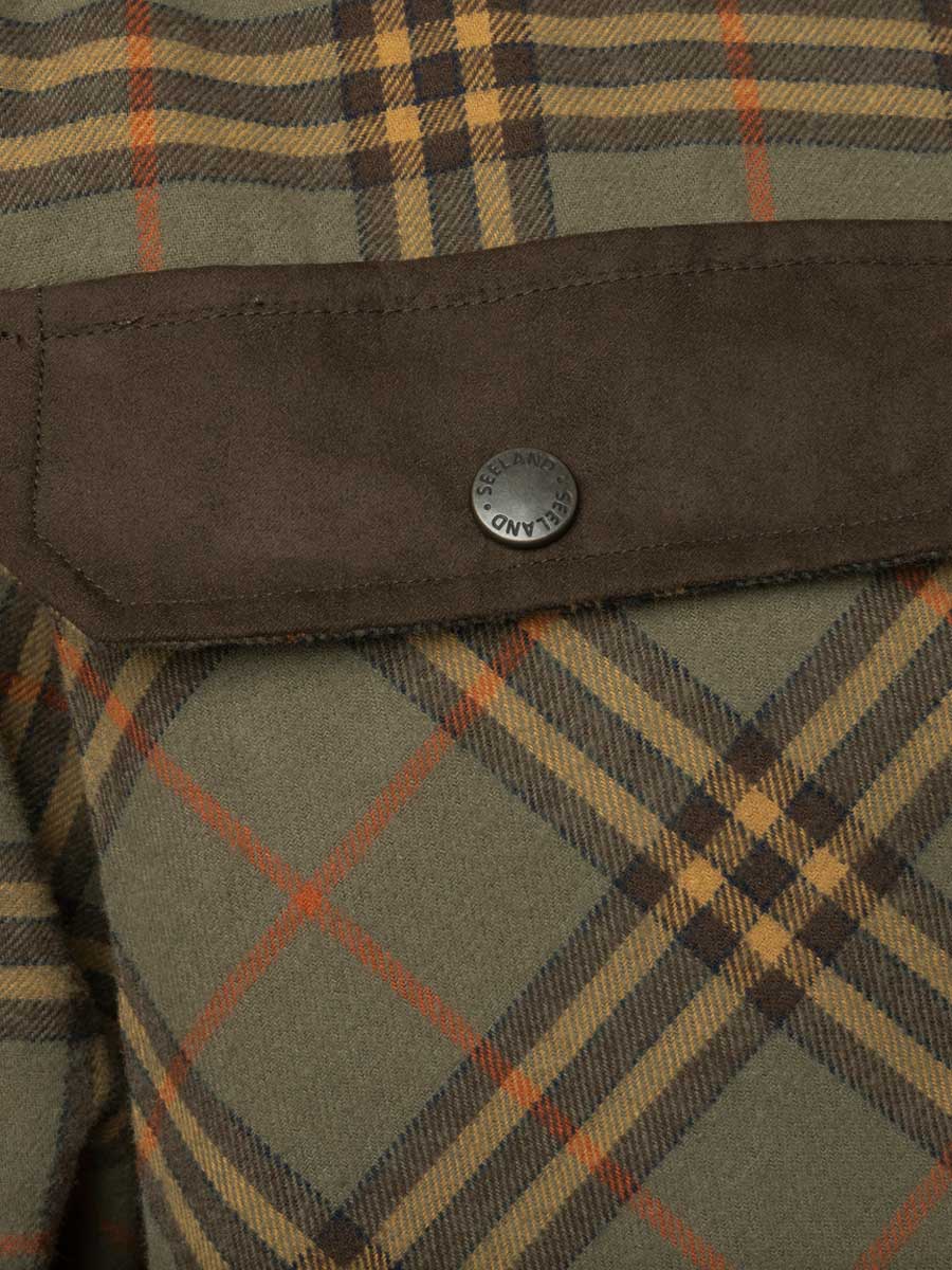 SEELAND Banff Shirt - Mens - Grape Leaf/Terracotta Check - Image 9