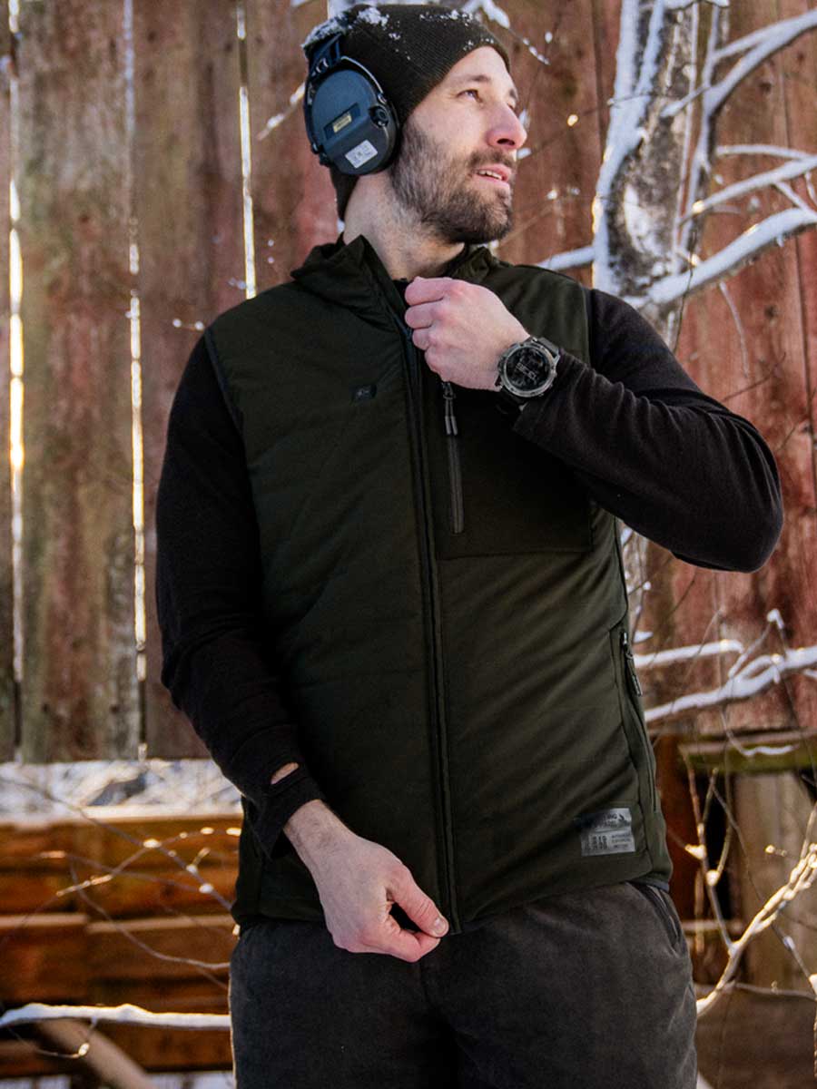 SEELAND Celsius Heat Waistcoat - Mens - Pine Green - Image 10