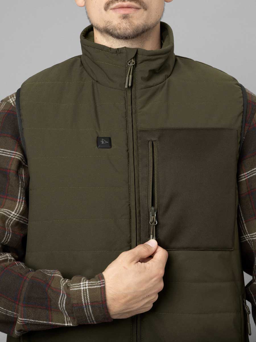 SEELAND Celsius Heat Waistcoat - Mens - Pine Green - Image 3