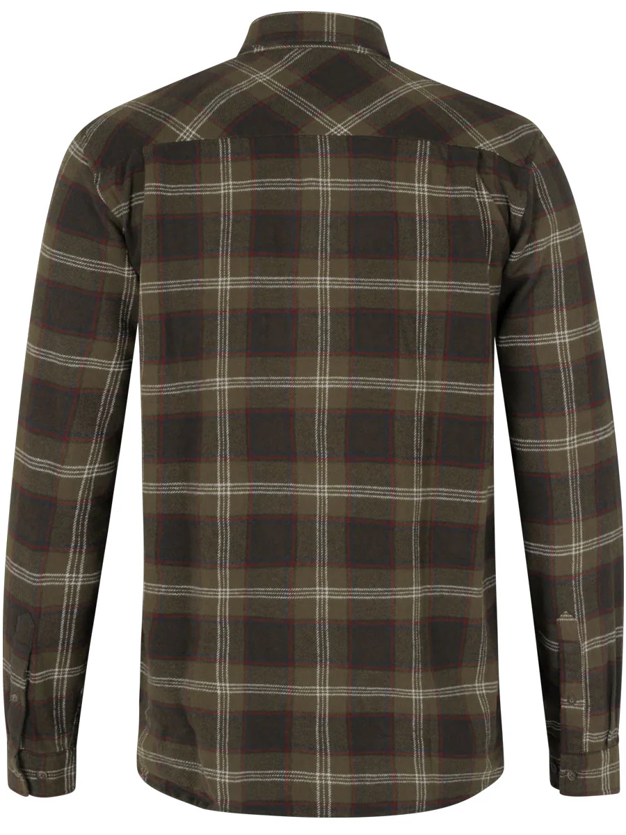 SEELAND Glen Flannel Shirt - Mens - Pine Green Check - Image 4
