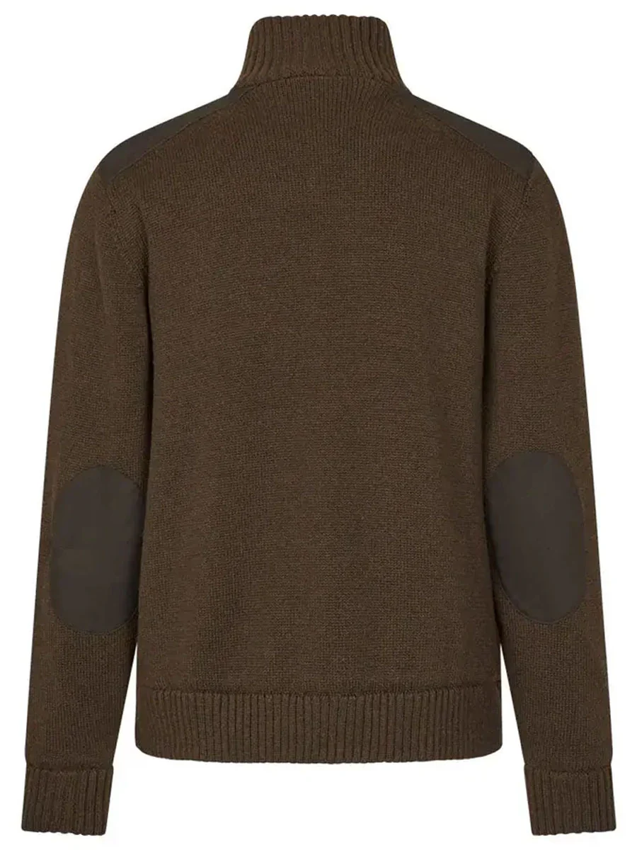 SEELAND Haze 1/4 Zip Windbreaker Knit - Mens - Dark Brown - Image 2