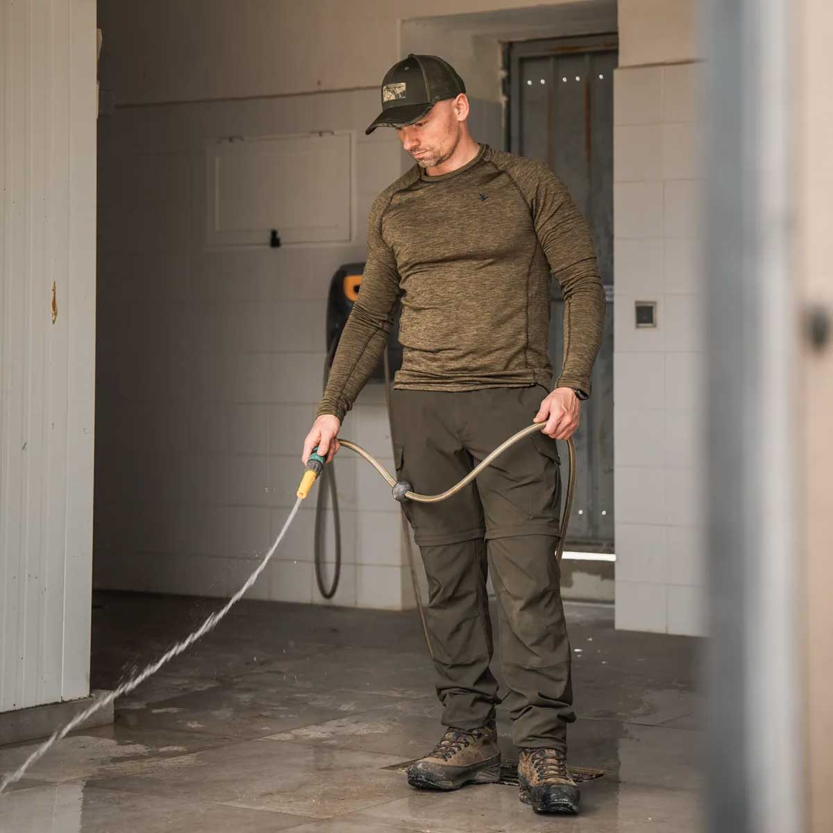 SEELAND Peak Shirt - Mens - Military Olive Melange - Image 2