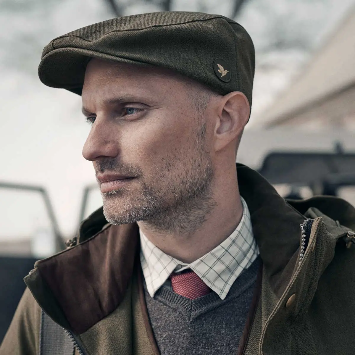 SEELAND Woodcock Advance Flat Cap - Shaded Olive - Image 2