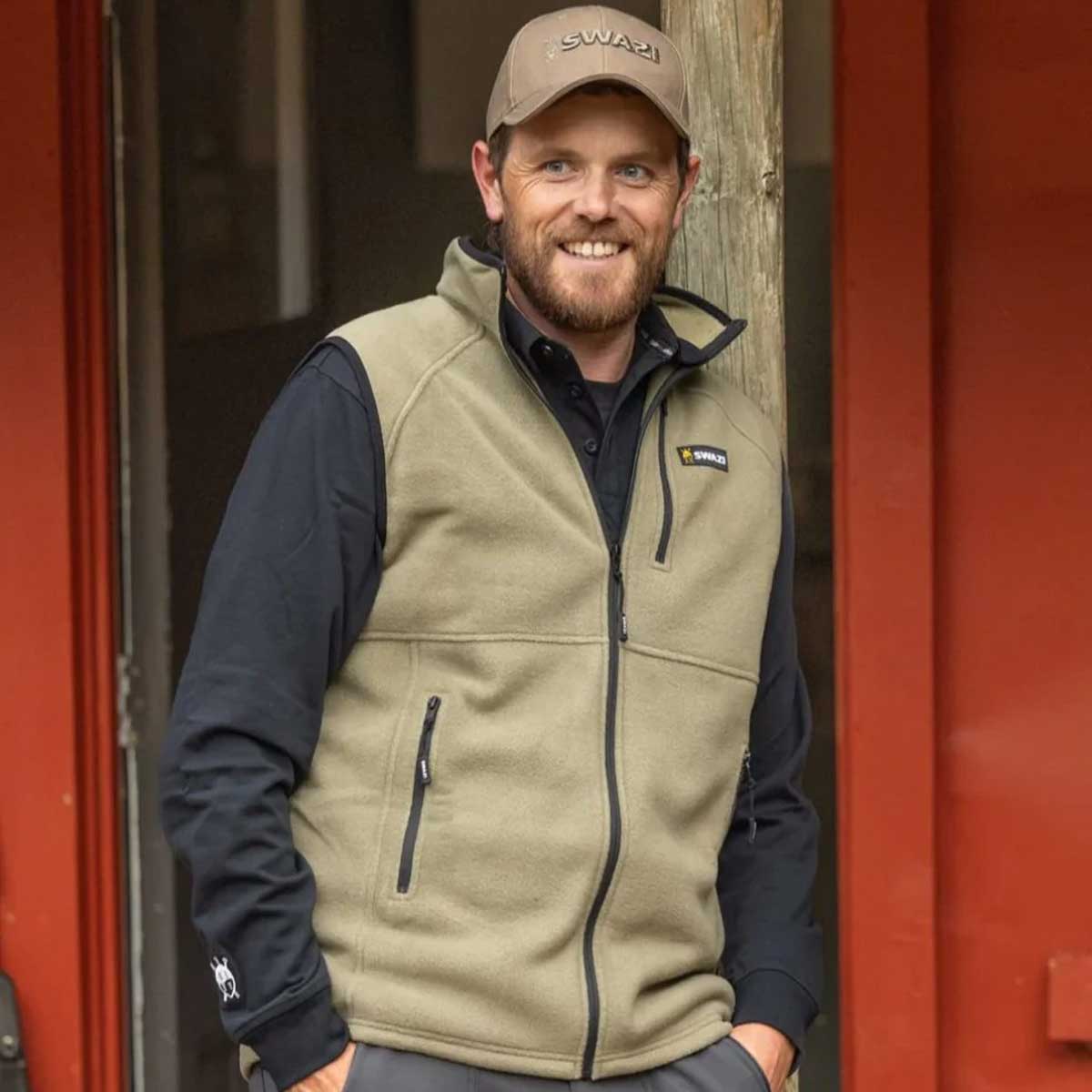 SWAZI Sherpa Fleece Vest - Mens - Tussock - Image 2