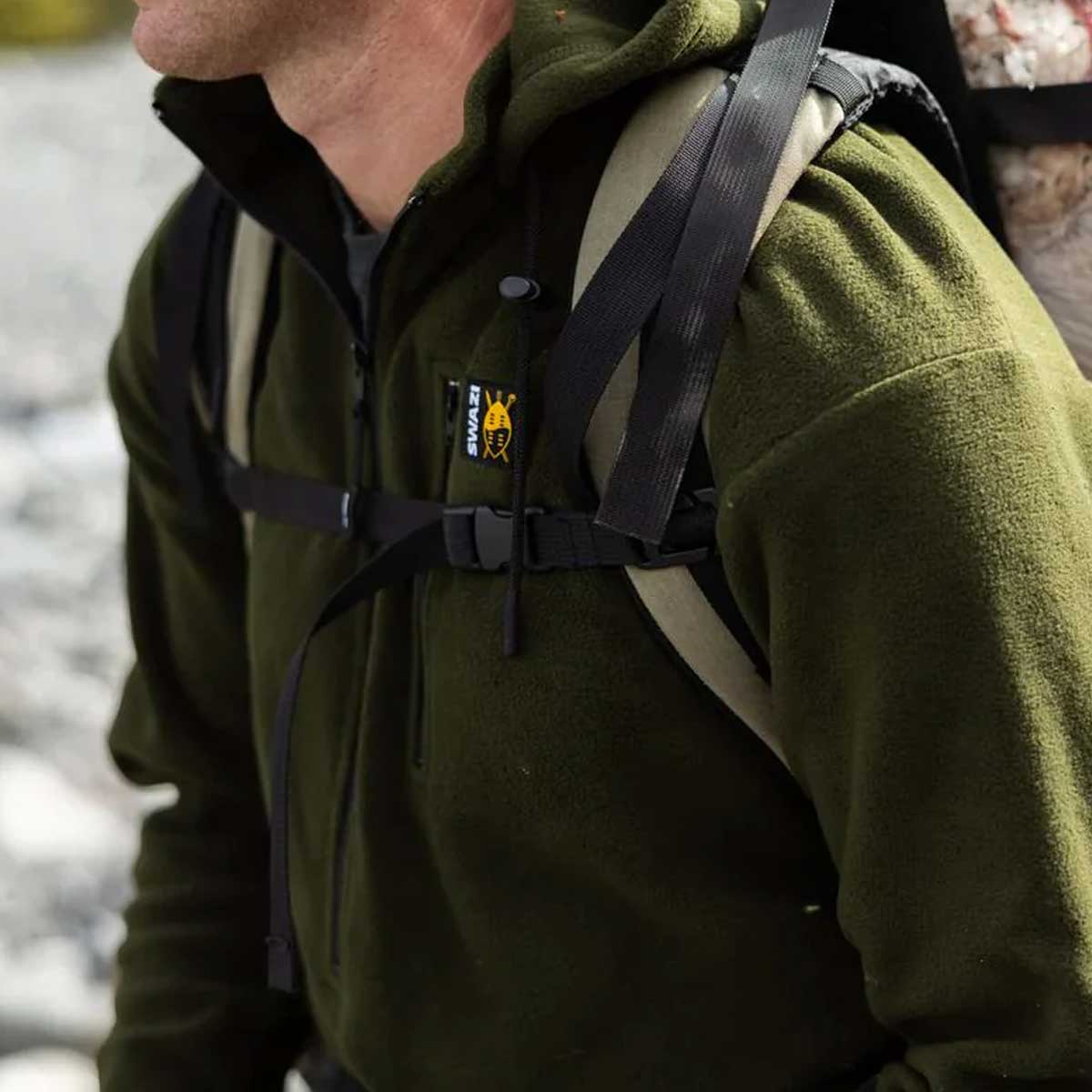SWAZI The Hood Fleece - Mens - Olive - Image 3