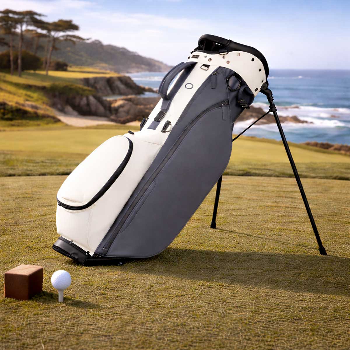 TITLEIST LinksLegend Members Bag - White / Charcoal - Image 2