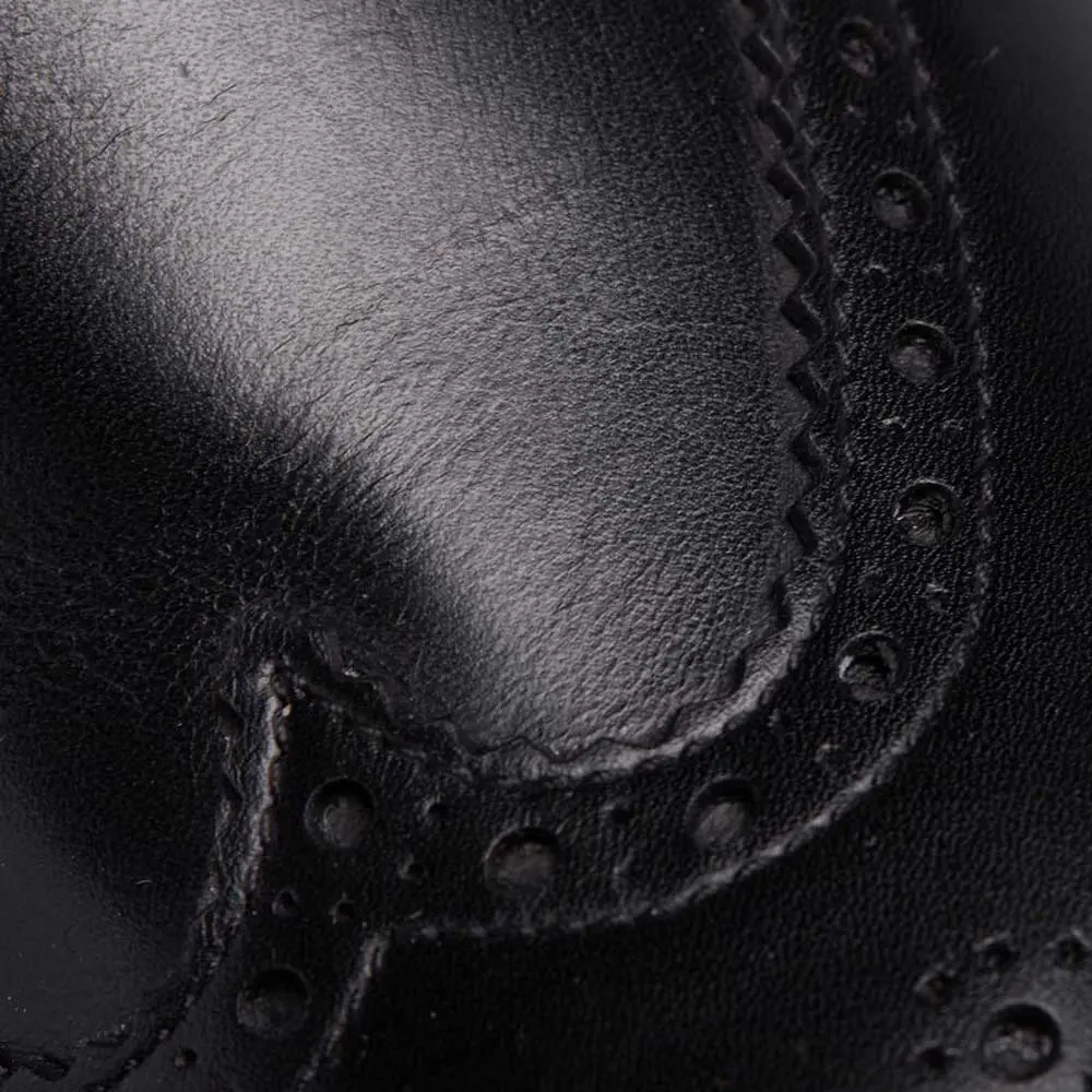 TRICKER'S Henry Boots - Mens Commando Sole - Black Calf - Image 5