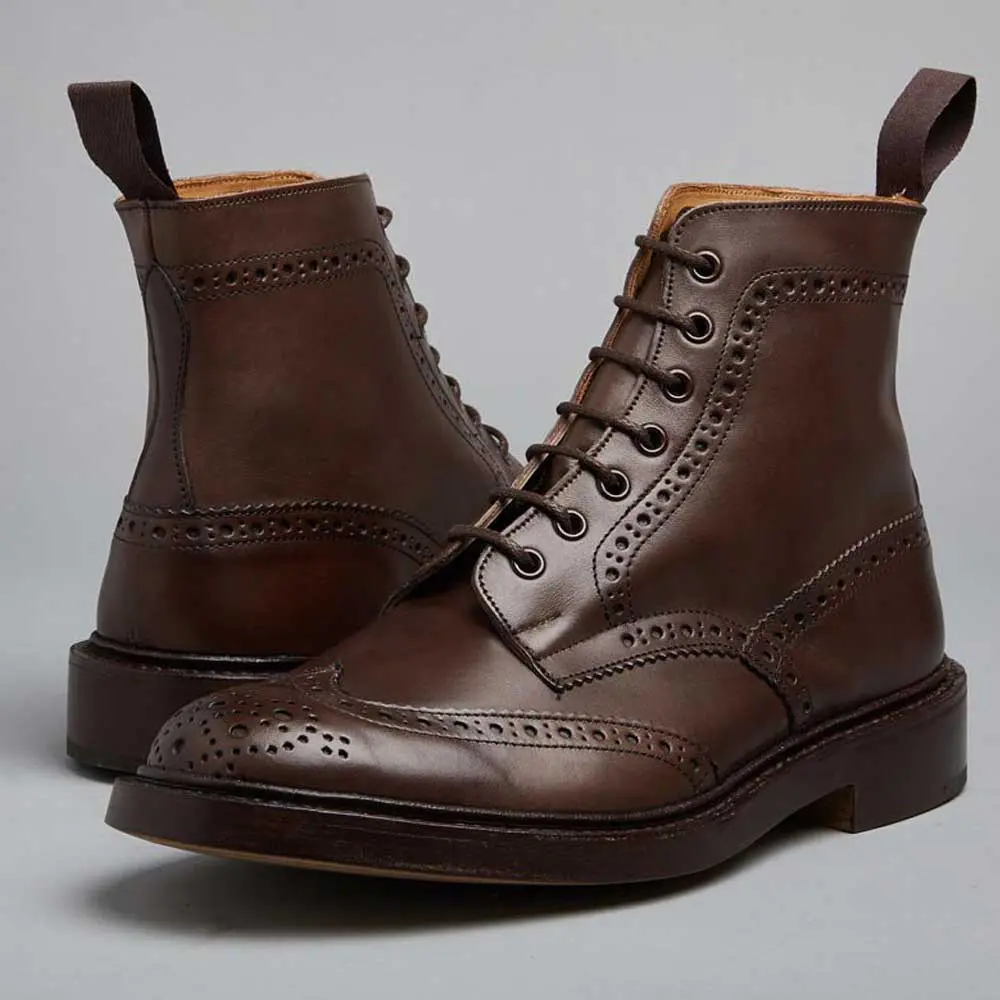 TRICKER'S Stow Country Boots - Mens Dainite or Leather Sole - Espresso - Image 3