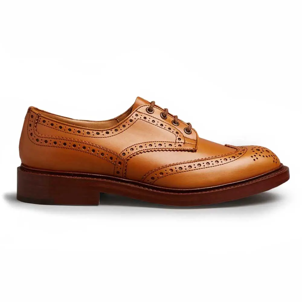 TRICKER'S Bourton Shoes - Mens Dainite or Leather Sole - Acorn Antique