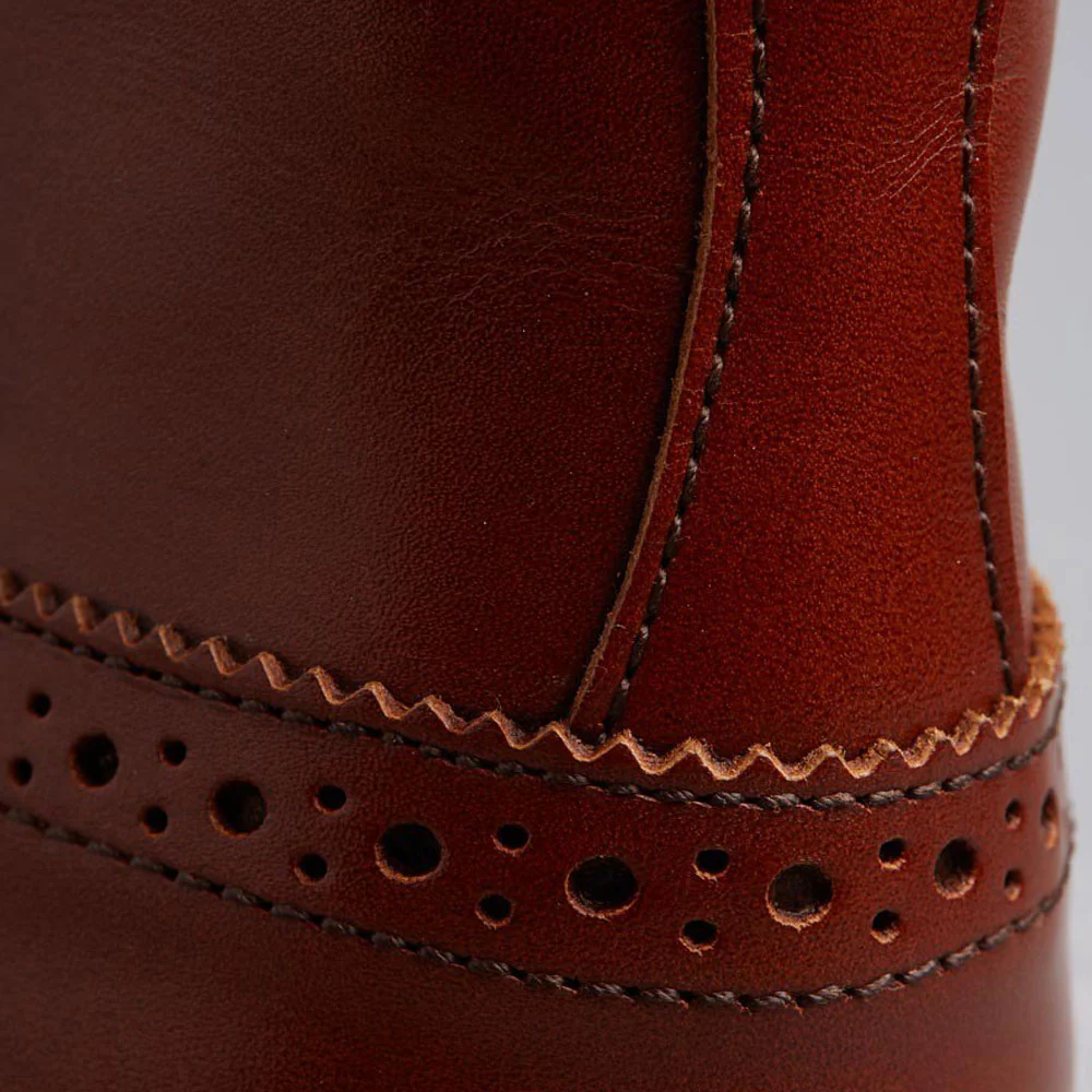 TRICKER'S Bourton Shoes - Mens Dainite or Leather Sole - Marron Antique - Image 4