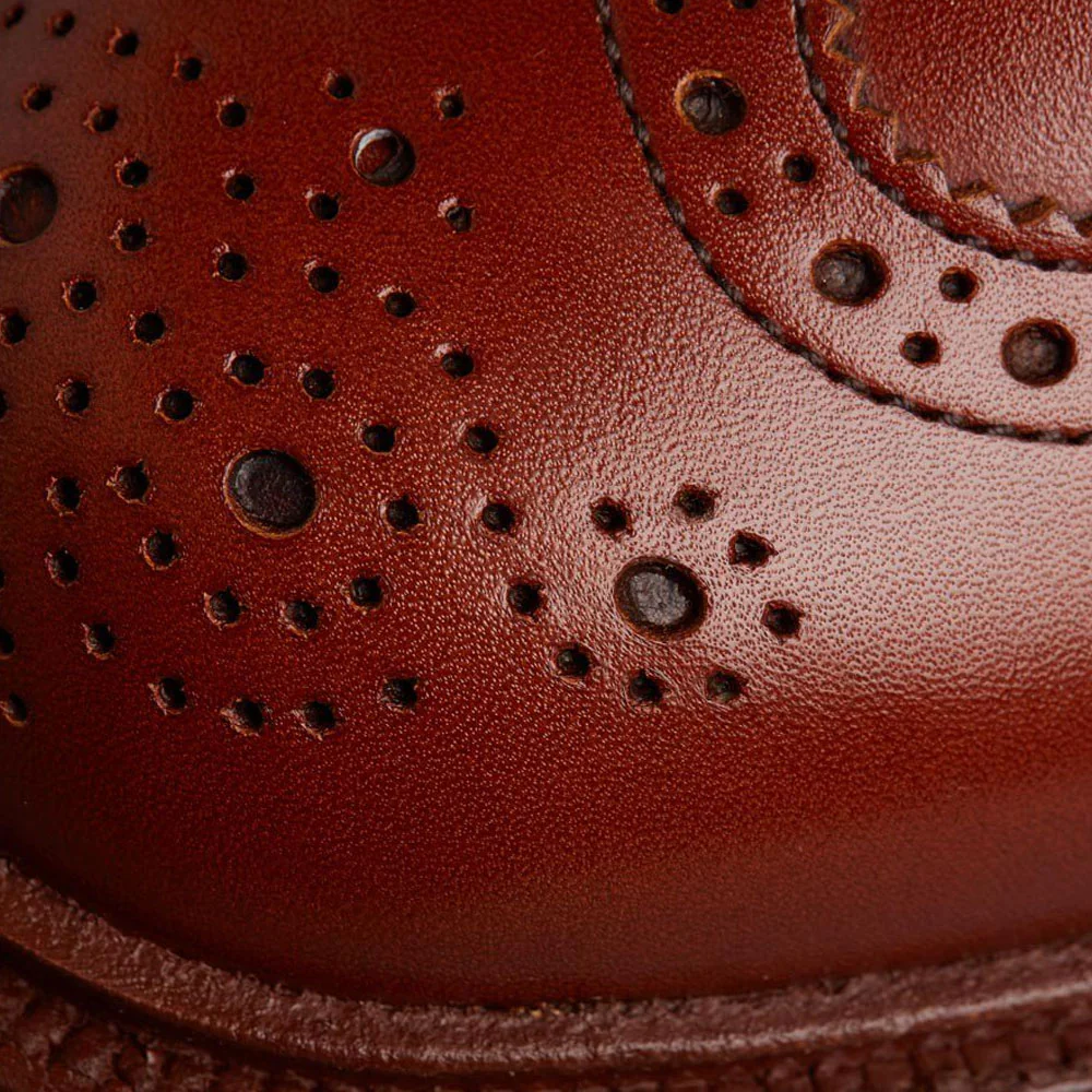 TRICKER'S Bourton Shoes - Mens Dainite or Leather Sole - Marron Antique - Image 6