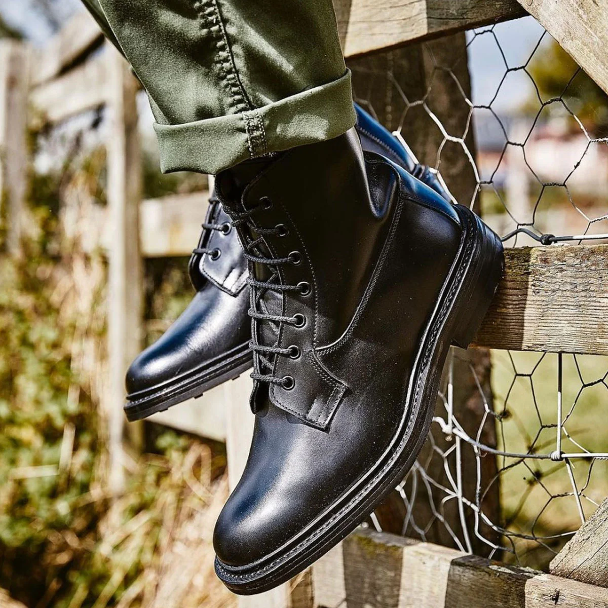 TRICKER'S Burford Boots - Mens Dainite or Leather Sole - Black Calf - Image 2