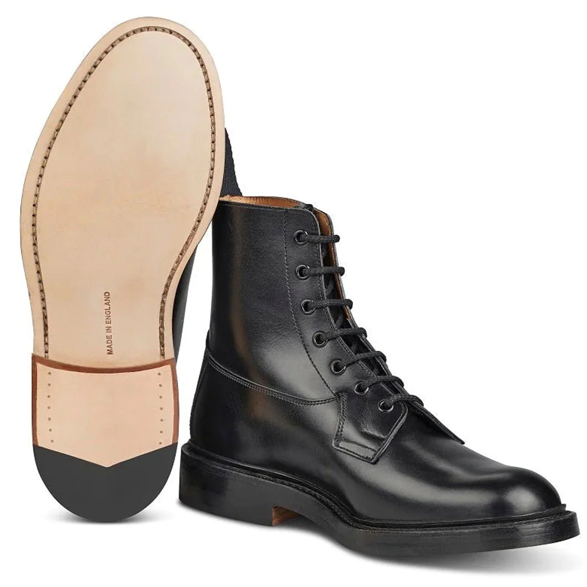 TRICKER'S Burford Boots - Mens Dainite or Leather Sole - Black Calf - Image 7