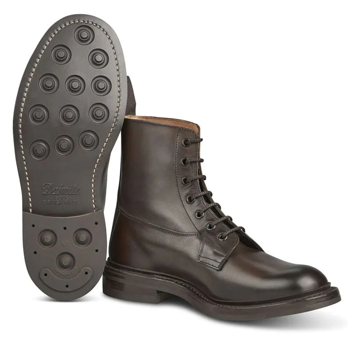 TRICKER'S Burford Boots - Mens Dainite or Leather Sole - Espresso - Image 6