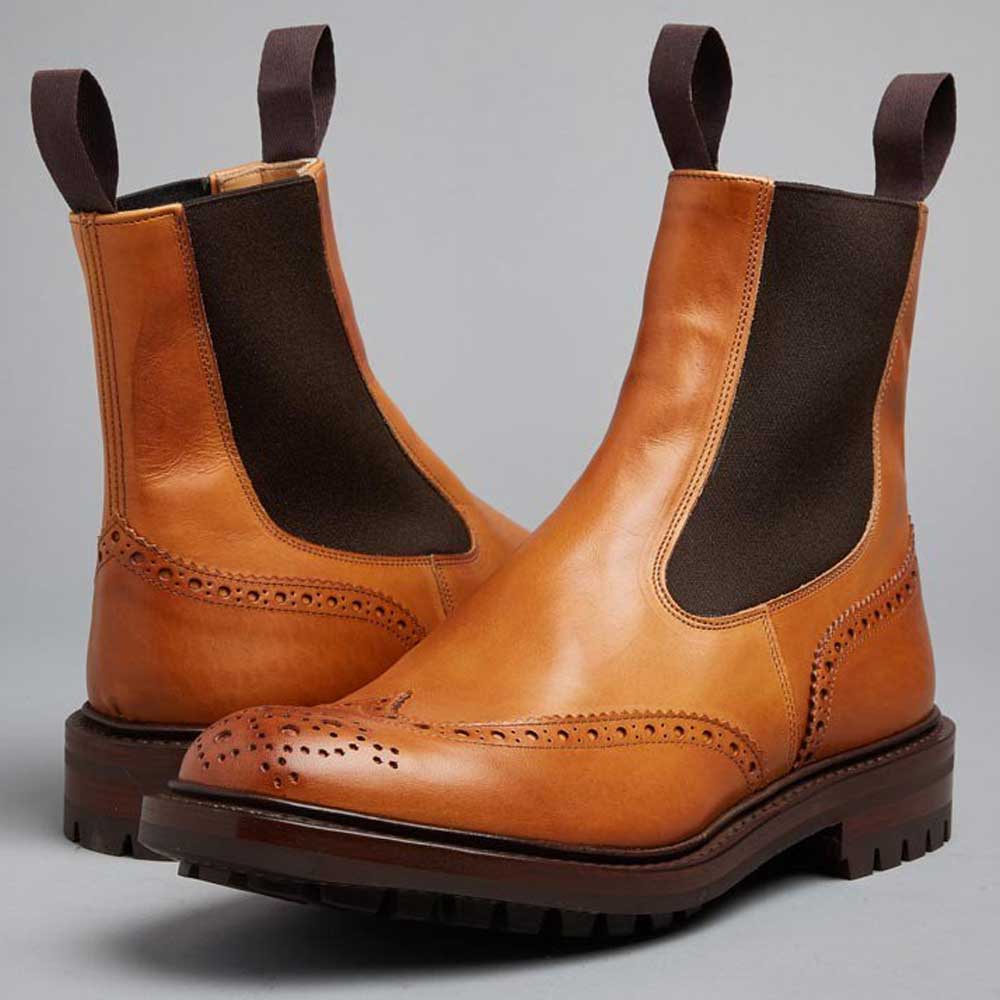 TRICKER'S Henry Boots - Mens Commando Sole - 1001 Burnished Tan - Image 3