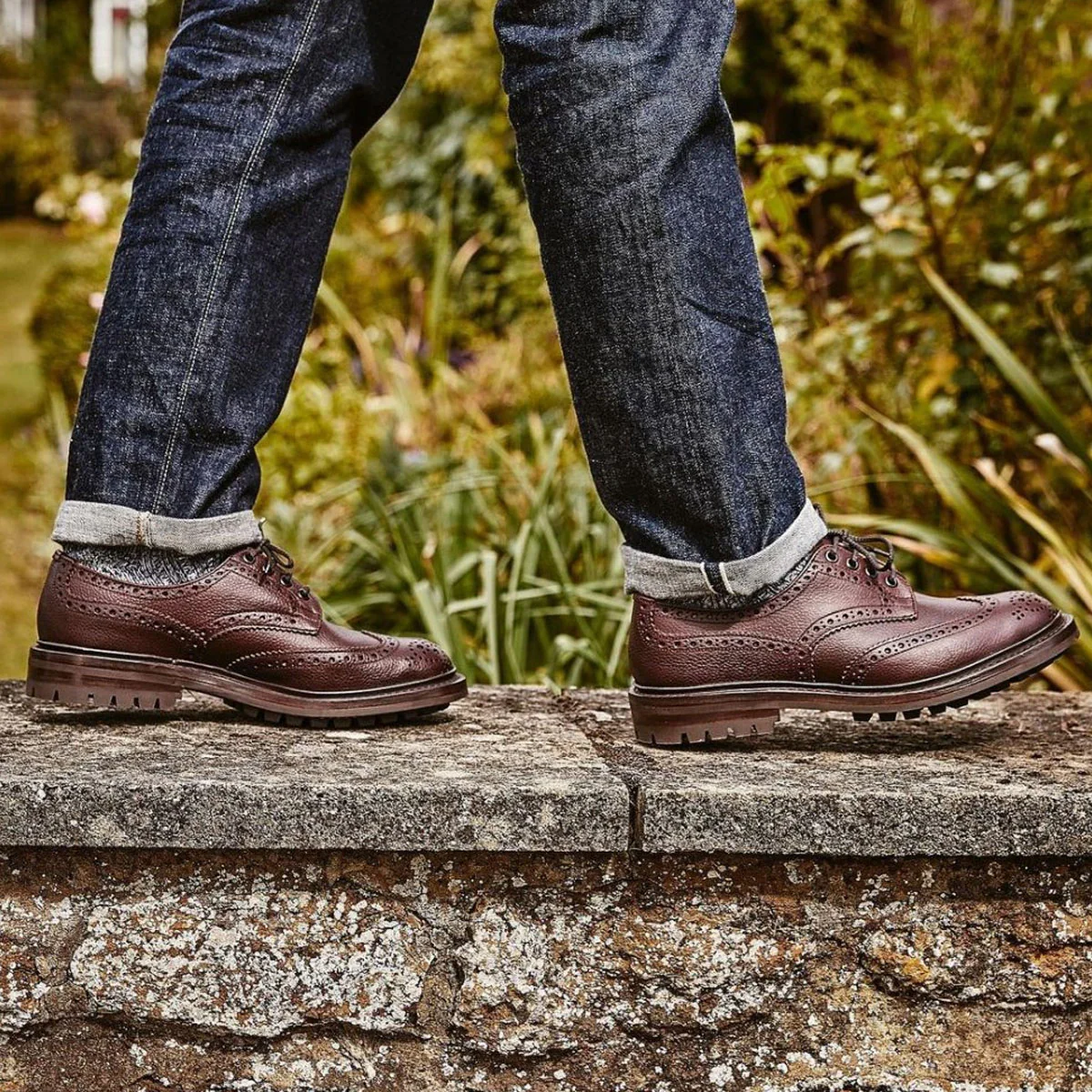 TRICKER'S Ilkley Country Brogue Shoes - Mens Commando Sole - Brown Zug Grain - Image 3
