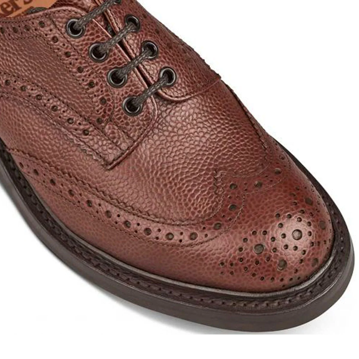 TRICKER'S Ilkley Country Brogue Shoes - Mens Commando Sole - Brown Zug Grain - Image 5