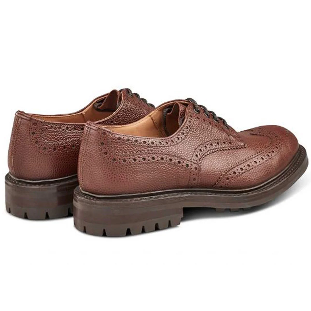 TRICKER'S Ilkley Country Brogue Shoes - Mens Commando Sole - Brown Zug Grain - Image 7