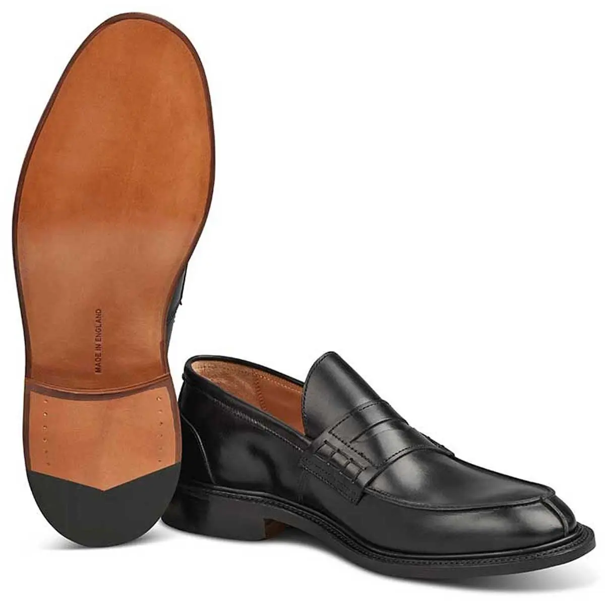 Tricker's James Penny Loafers - Mens Shoes - Black Calf - Image 2