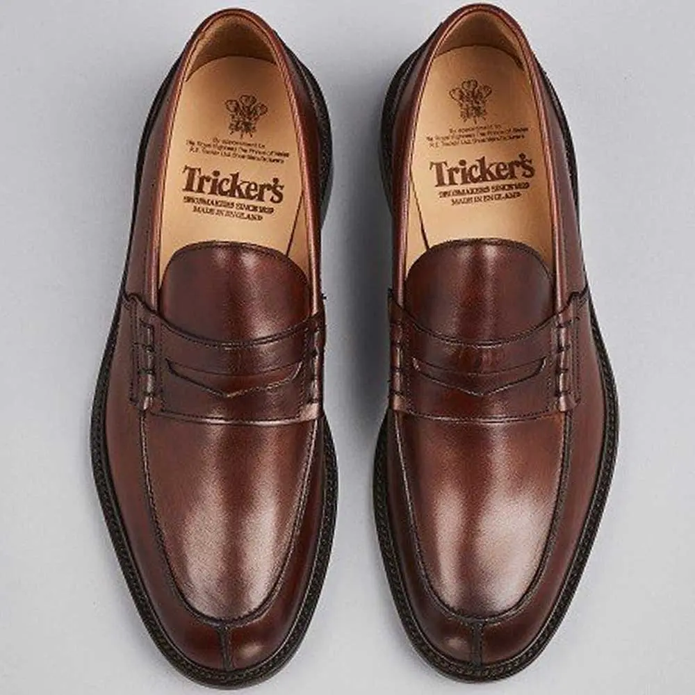 Tricker's James Penny Loafers - Mens Shoes - Chestnut - Image 4