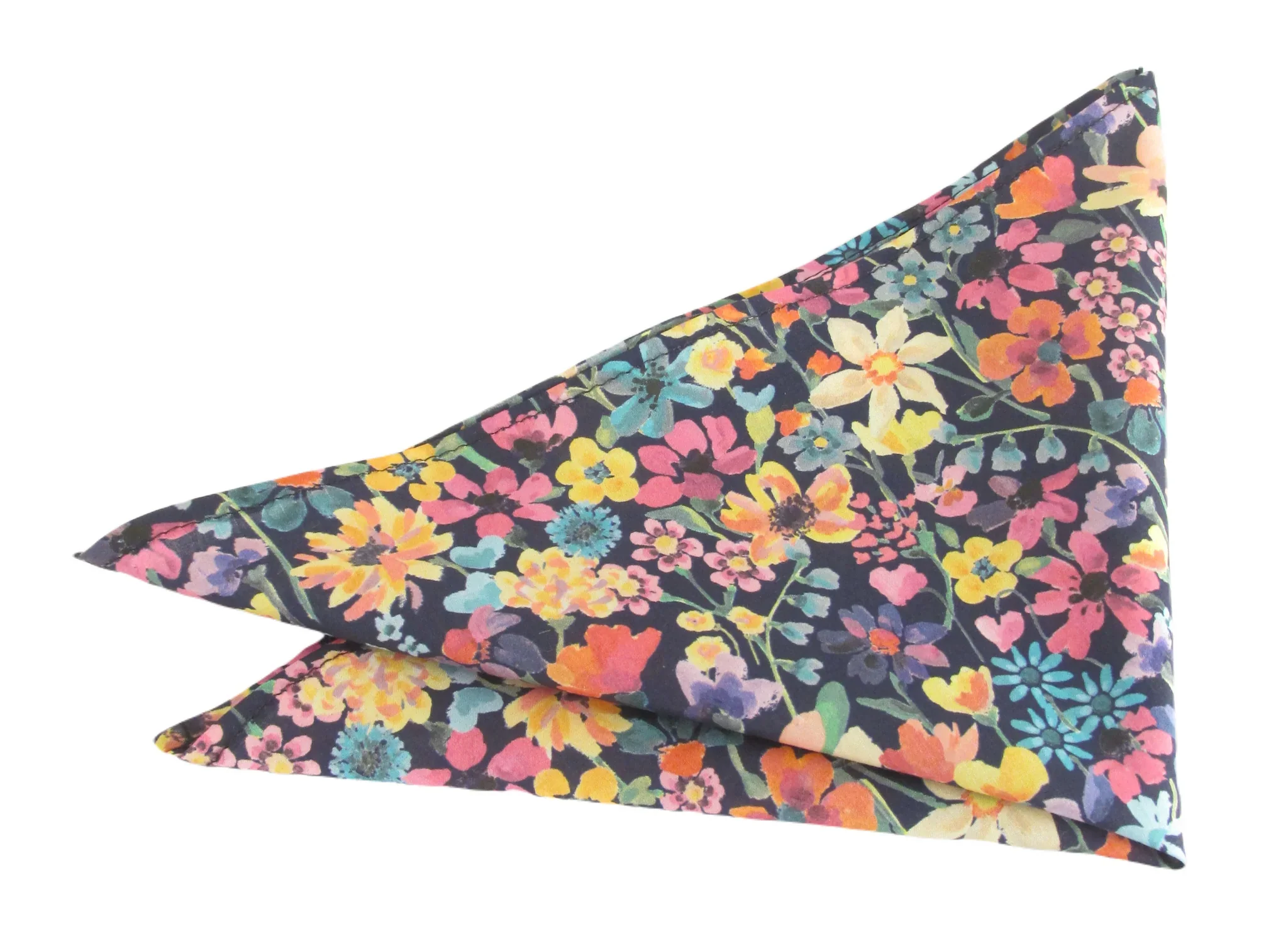 VAN BUCK Liberty Print Cotton Tie & Pocket Square - Dreams Of Summer - Image 3