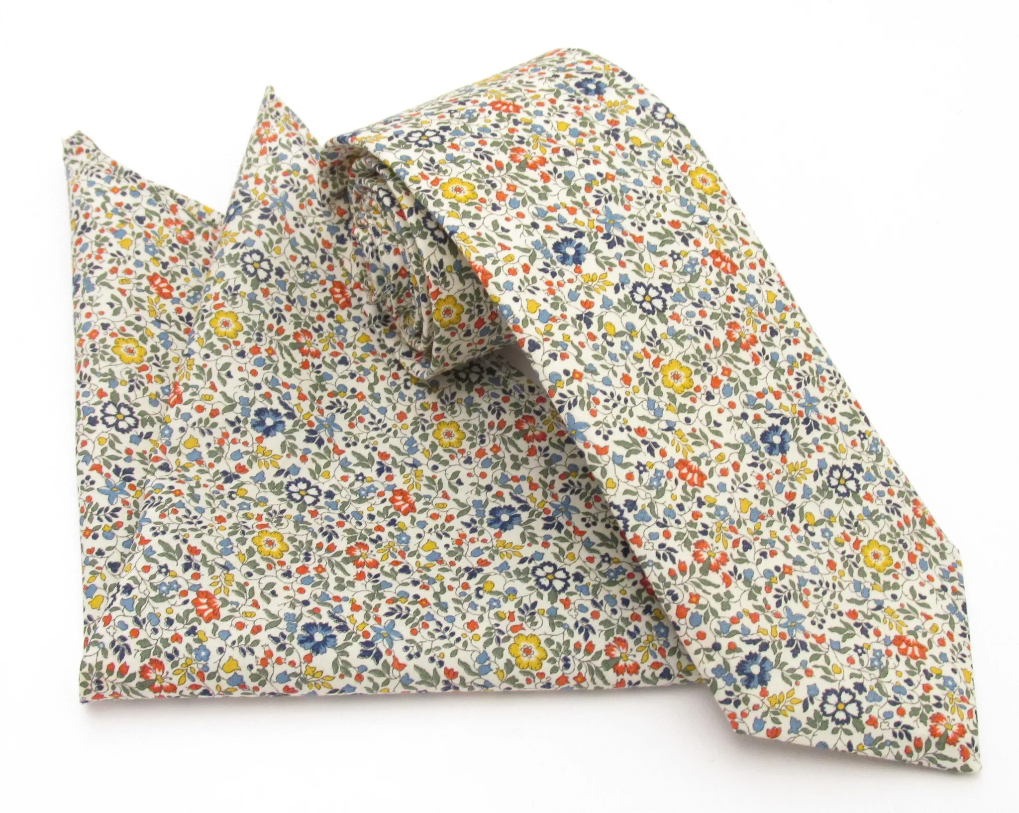 VAN BUCK Liberty Print Cotton Tie & Pocket Square - Katie & Millie Multi - Image 2