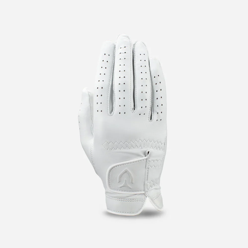 VESSEL Lux Cabretta Leather Golf Glove - Pebbled White - Image 6