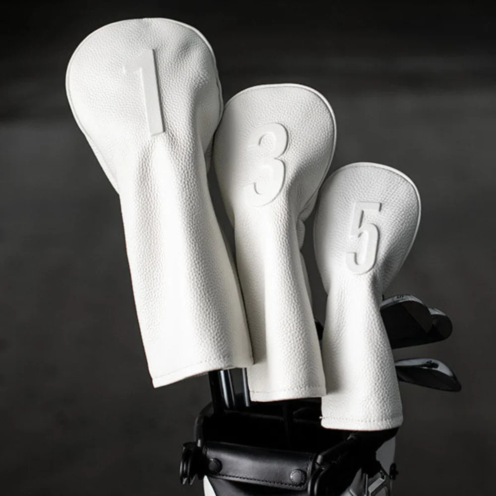 VESSEL Lux Embossé Premium Golf Club Headcover - White - Image 2