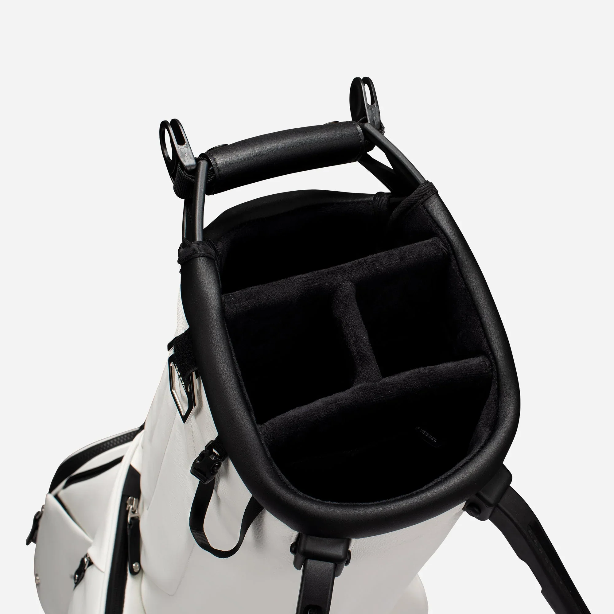 VESSEL Lux Looper Stand Golf Bag - Crosshatch White - Image 4