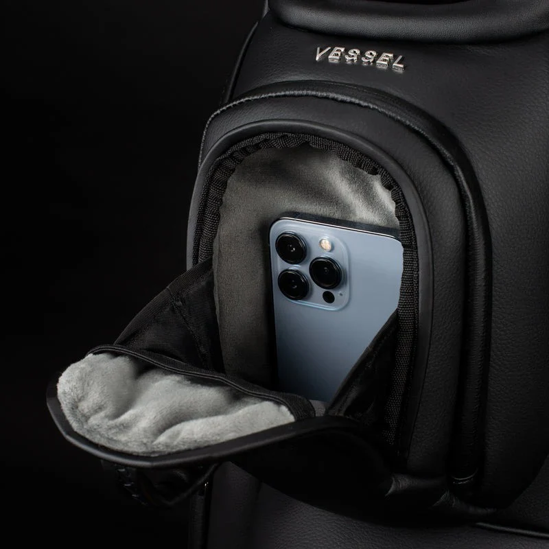 VESSEL Lux Pro Cart II Golf Bag - Pebbled White - Image 10