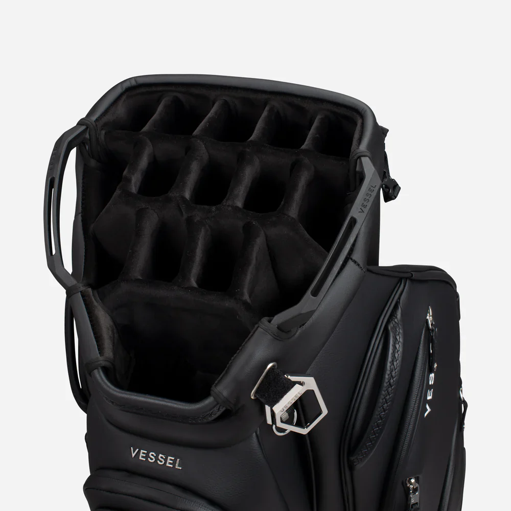 VESSEL Lux Pro Cart II Golf Bag - Pebbled Black - Image 4