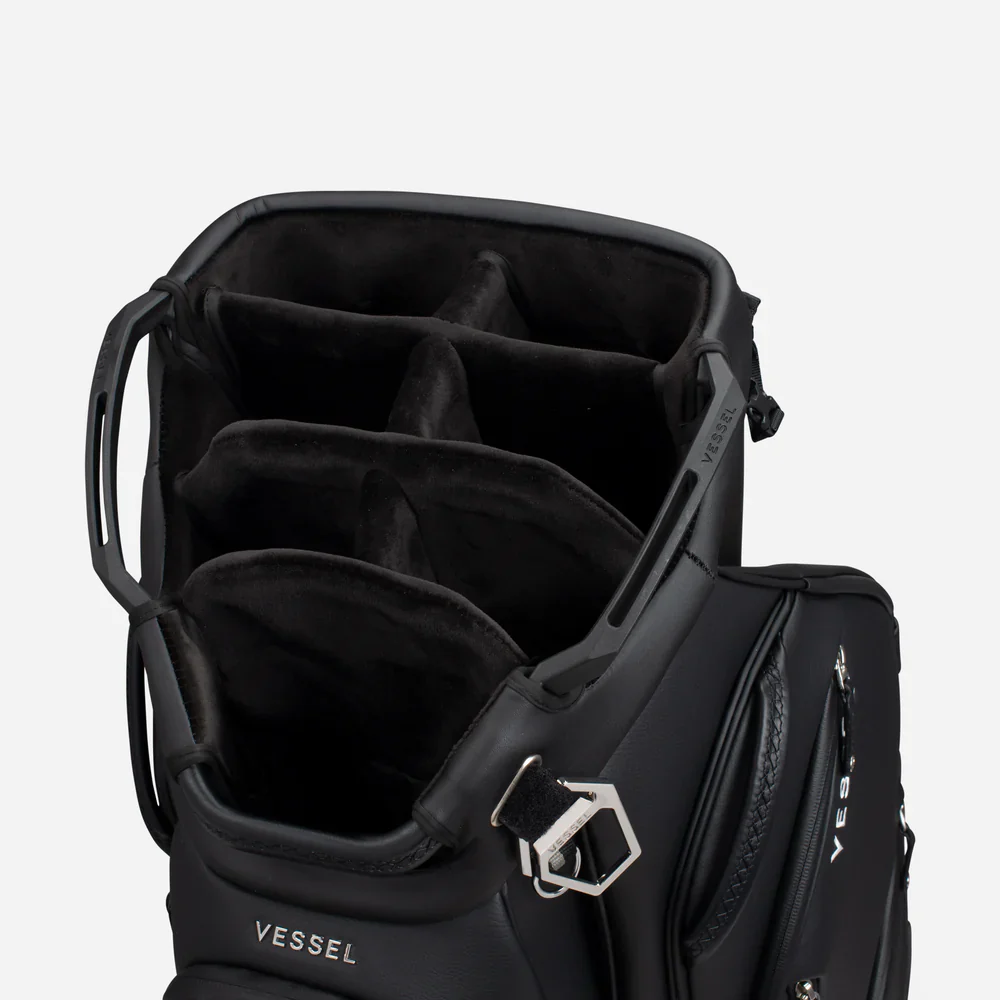 VESSEL Lux Pro Cart II Golf Bag - Pebbled Black - Image 5