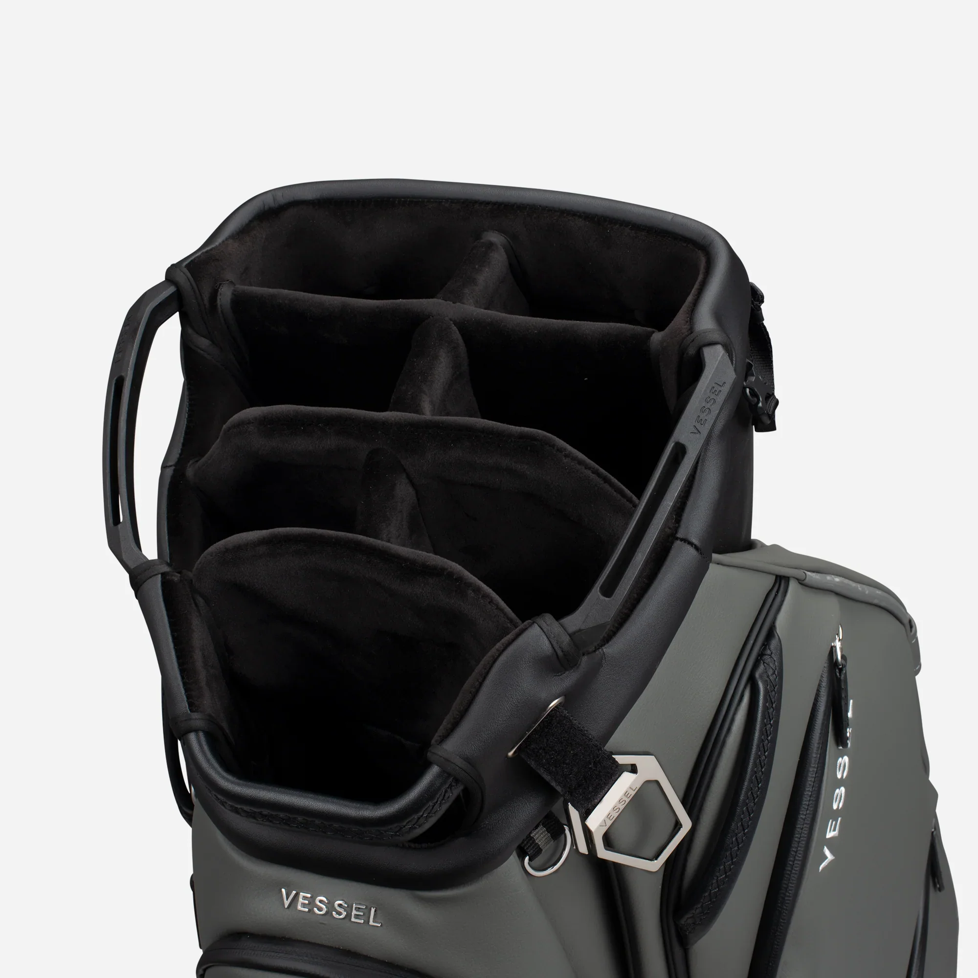 VESSEL Lux Pro Cart II Golf Bag - Pebbled Grey - Image 5