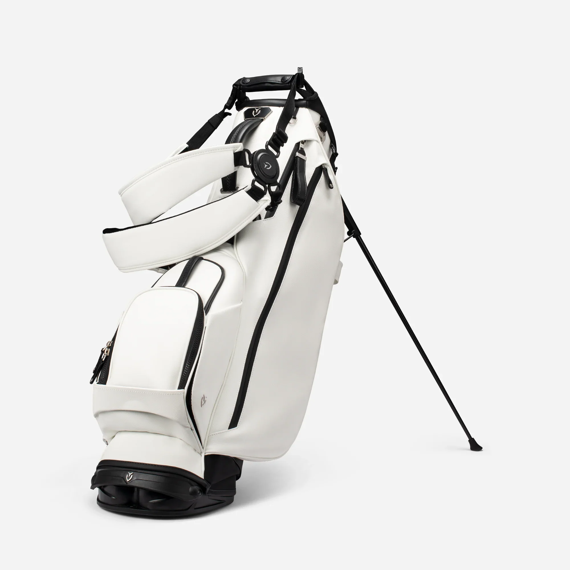 VESSEL Lux Stand Golf Bag - Crosshatch White - Image 5
