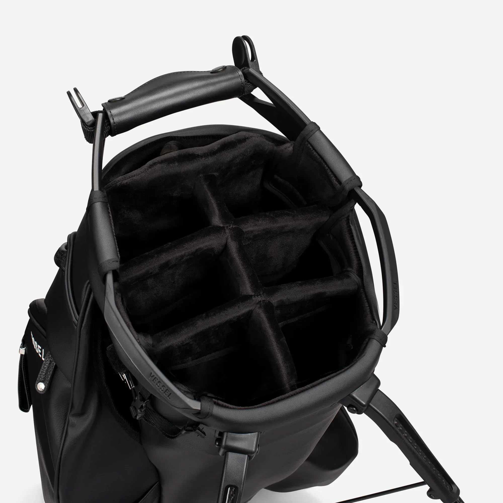 VESSEL Player V Pro Stand Golf Bag - Pebbled Black - Image 17