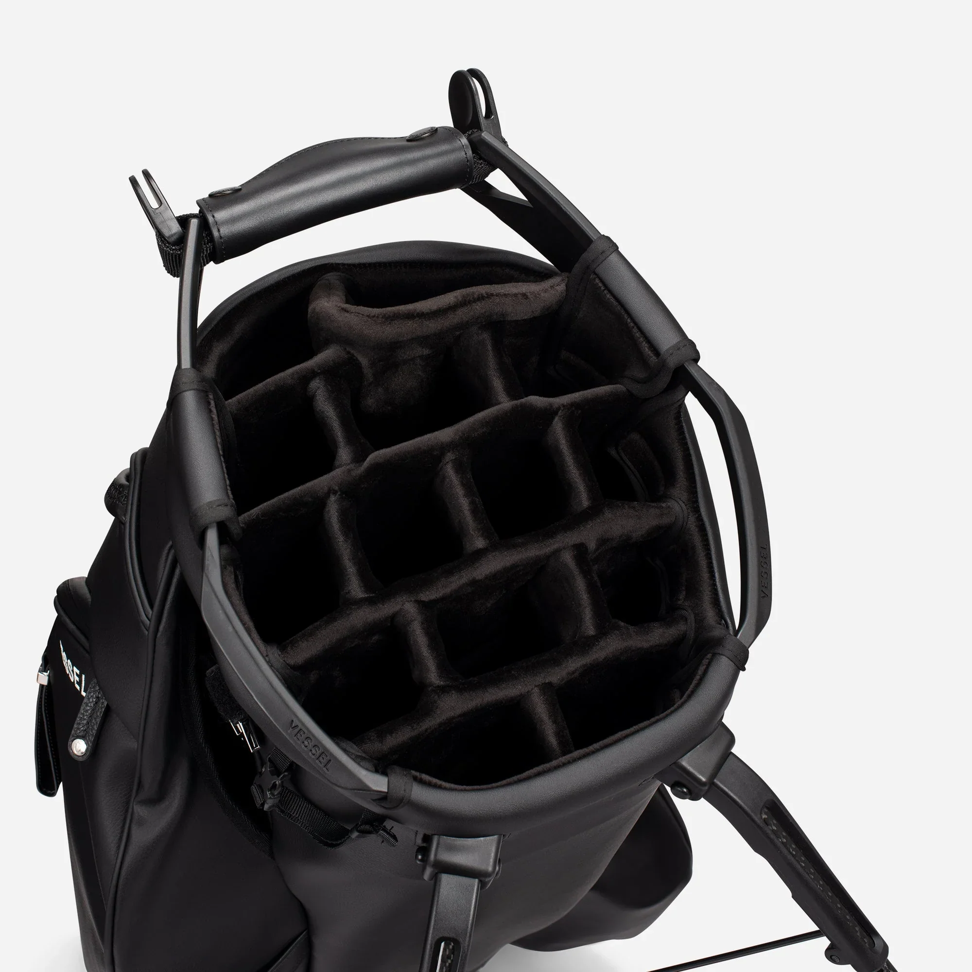 VESSEL Player V Pro Stand Golf Bag - Pebbled Black - Image 18