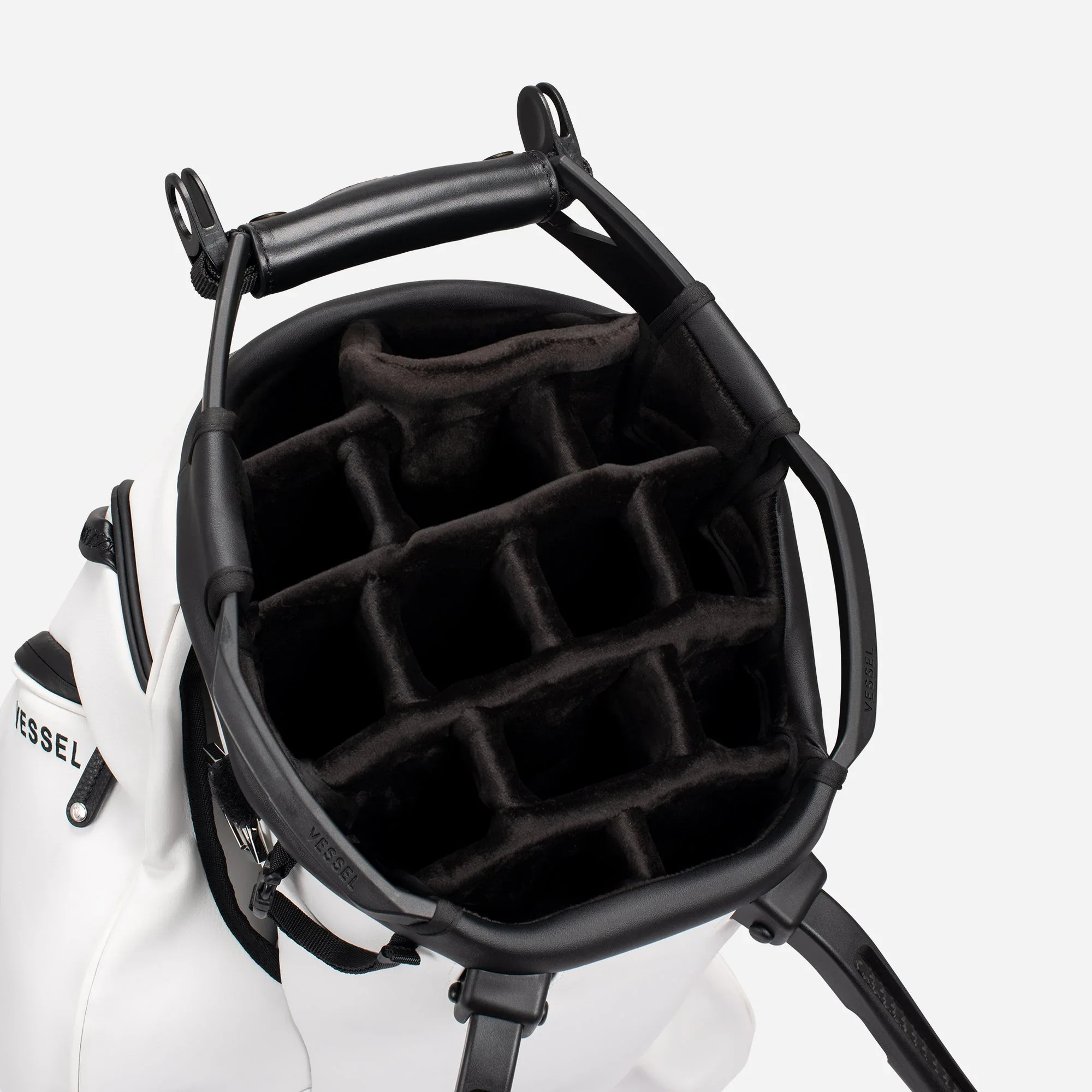 VESSEL Player V Pro Stand Golf Bag - Pebbled White - Image 7