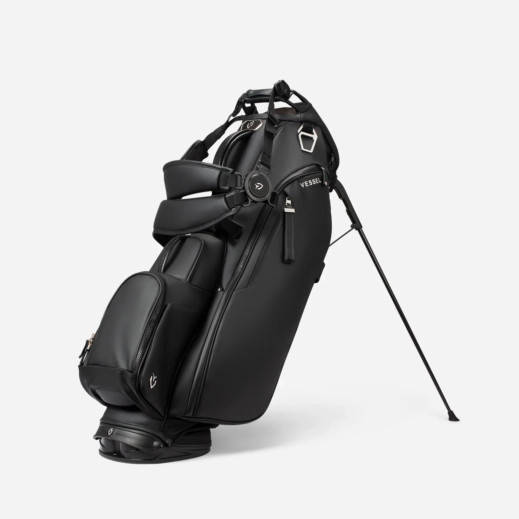 VESSEL Player V Stand Golf Bag - Pebbled Black - Image 5