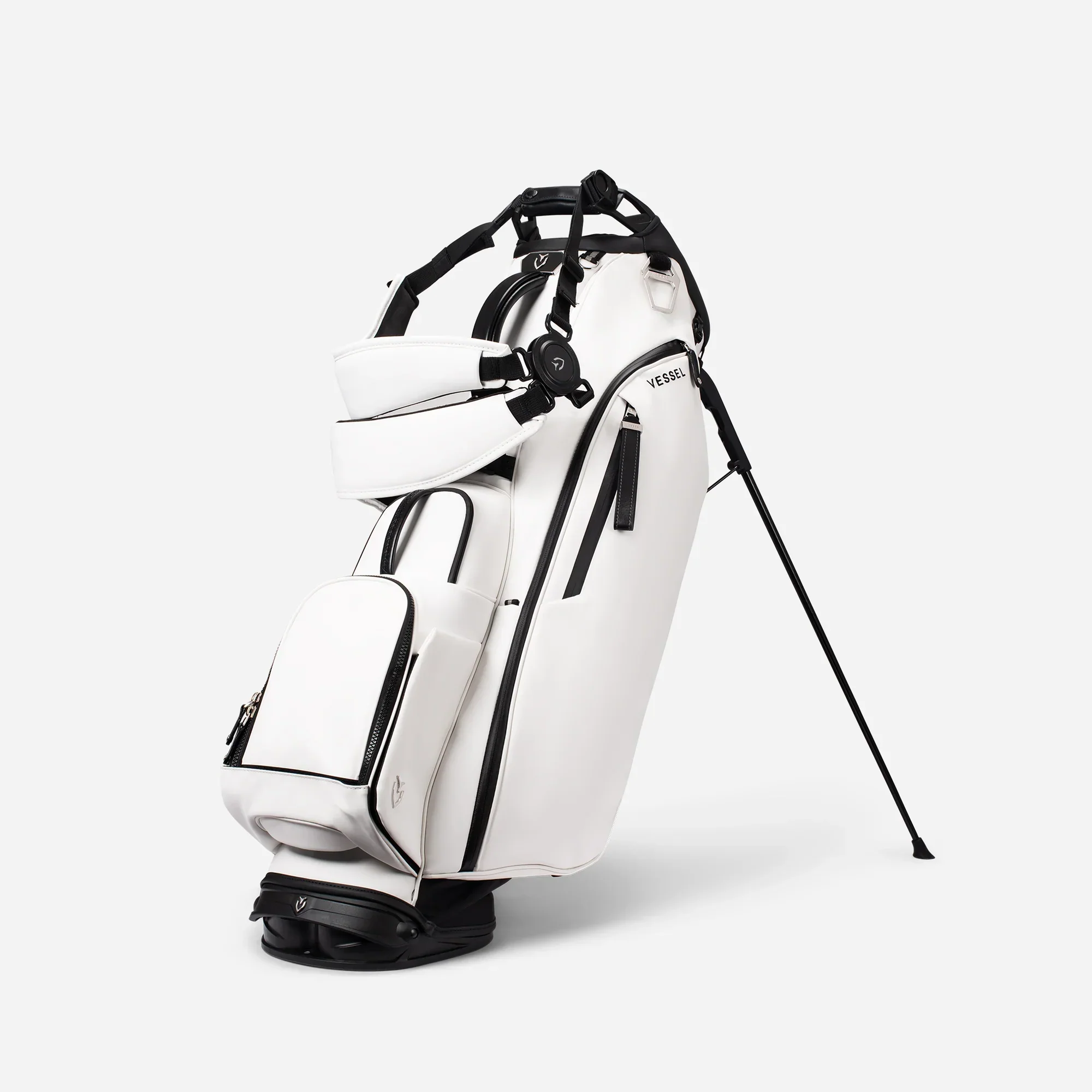 VESSEL Player V Stand Golf Bag - Pebbled White - Image 5
