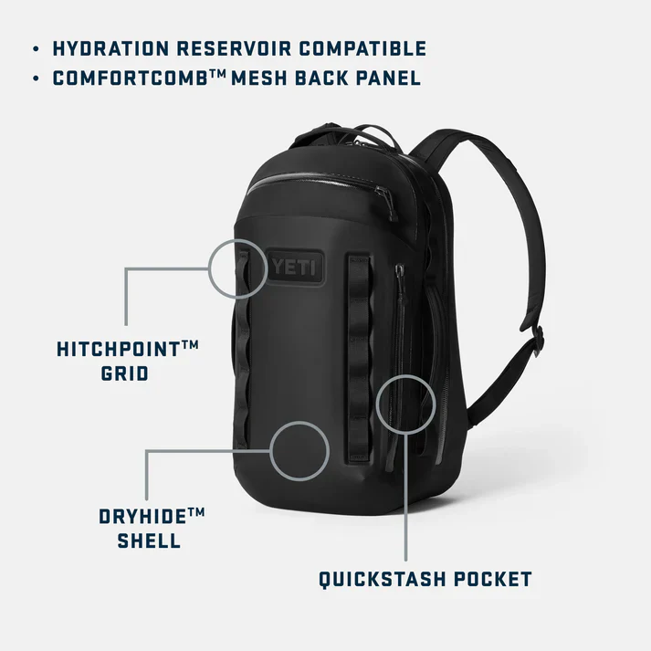 YETI Cayo 25L All‑Weather Backpack - Black - Image 9