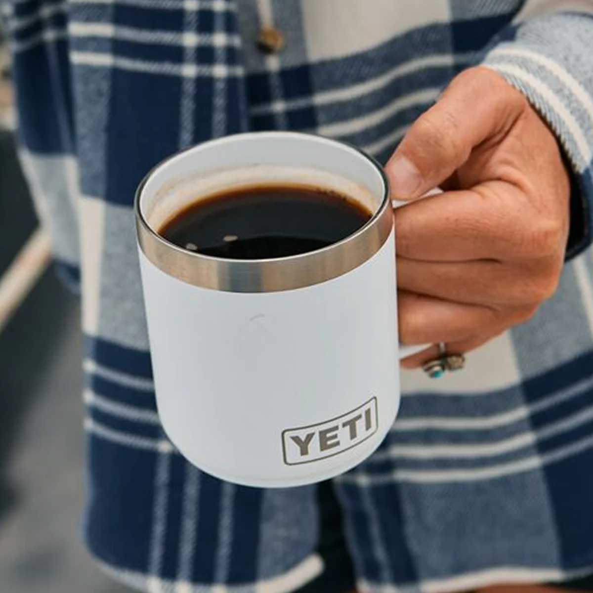 YETI Rambler 10oz (295ml) Stackable Mug with DuraSip™ Ceramic Lining - White - Image 2