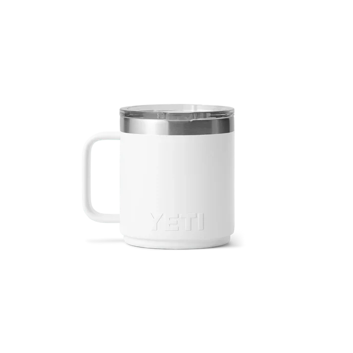 YETI Rambler 10oz (295ml) Stackable Mug with DuraSip™ Ceramic Lining - White - Image 4